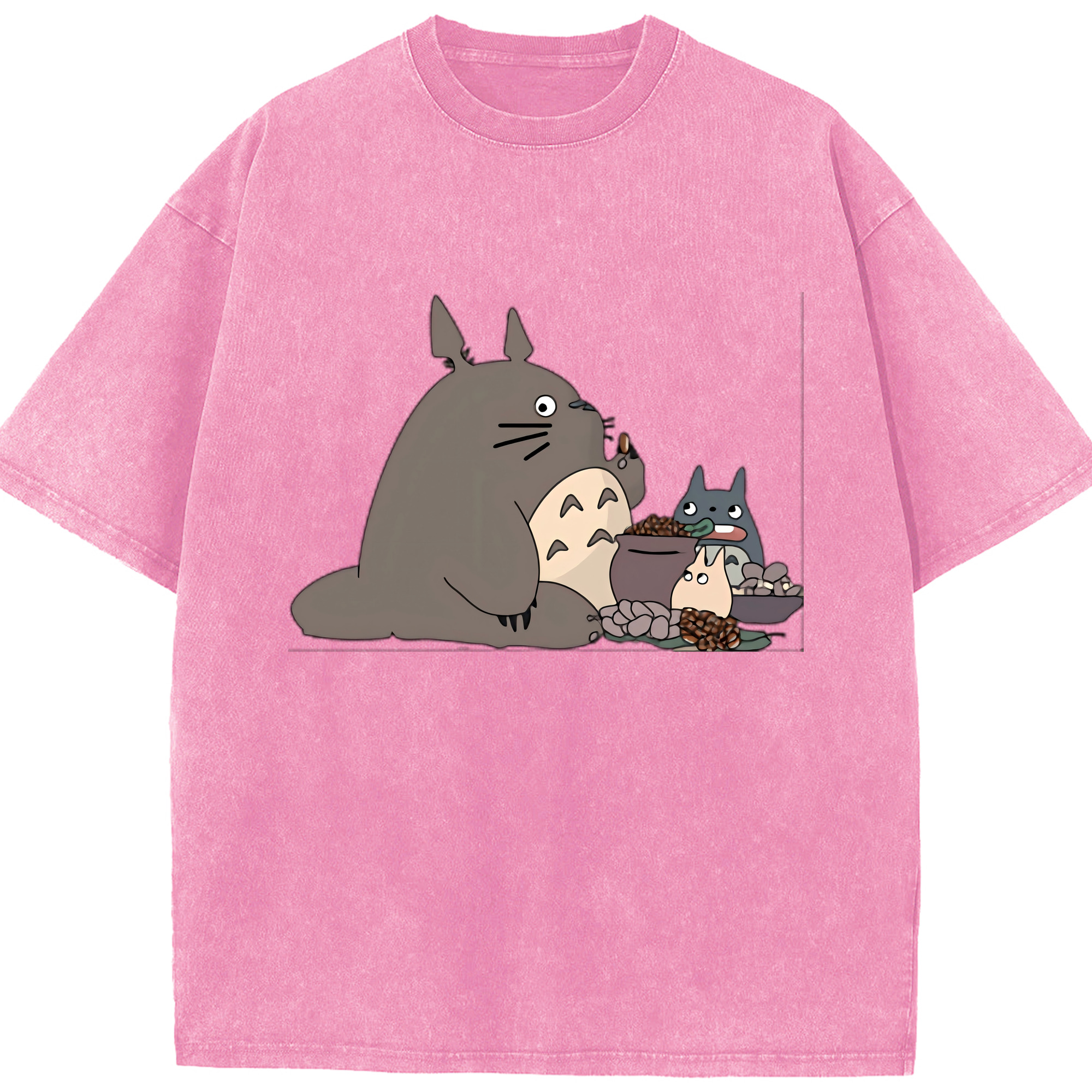 （画像用） となりのトトロ 草壁メイ 草壁サツキ My Neighbor Totoro Satsuki Kusakabe Mei Kusakabe 綿100% ヴィンテージ風 半袖Tシャツ（フロントプリント）